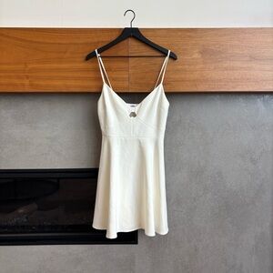 NWT LIKELY Auburn White Cut-out Cocktail Mini Dress, Size 8